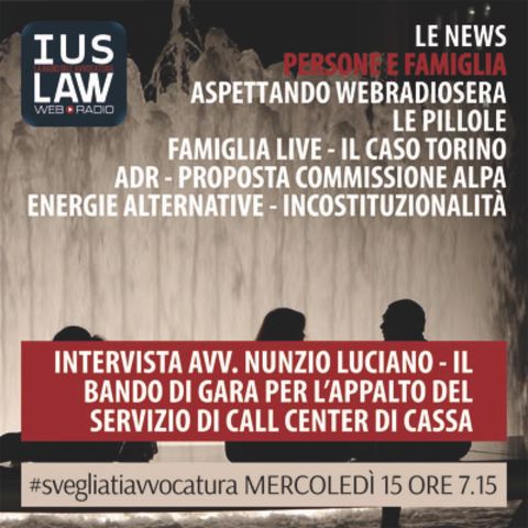 Mercoledì,  15 Marzo 2017 #SvegliatiAvvocatura - LIVE