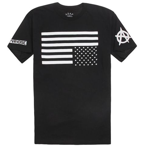 Upside Down American Flag Shirt Pulled