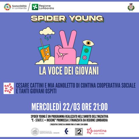 #SpiderYoung - Cesare Cattini e Mia Agnoletto di Contina Cooperativa Sociale, Nathan, Martina e Gaia.