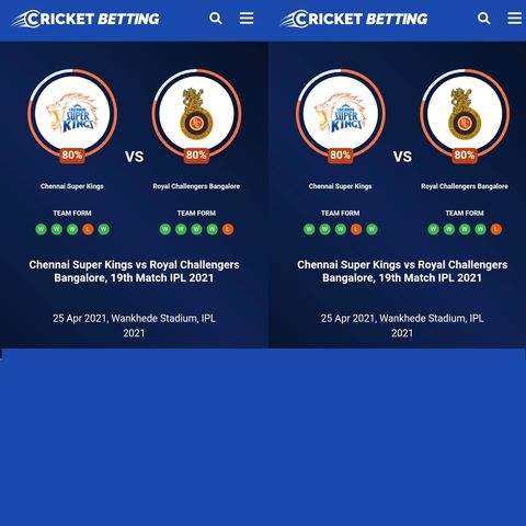 Chennai Super Kings vs Royal Challengers Bangalore, 19th Match IPL 2021