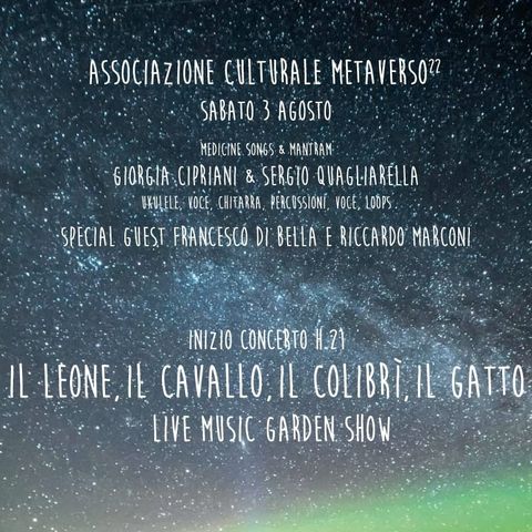 RADIACTION IN TOUR - IL LEONE, IL CAVALLO, IL COLIBRI' , IL GATTO @METAVERSO 22