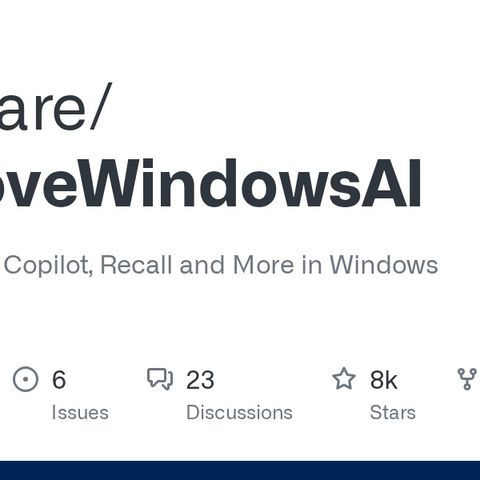 GitHub - zoicware/RemoveWindowsAI: Force Remove Copilot, Recall and ...