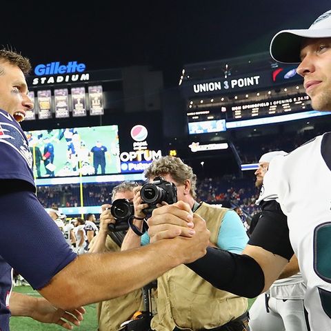 Tom Brady, Nick Foles Finally Connect After Super Bowl Controversy