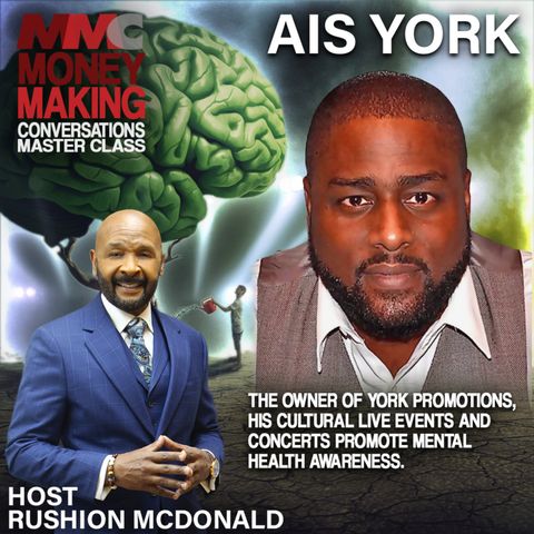 Ais York, The owner of York Promotions, his cultural live events and concerts promote mental health awareness.
