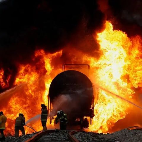Autoridades investigan las causas que originaron el incendio de un furgón de Ferrocarril en Saltillo, Coahuila