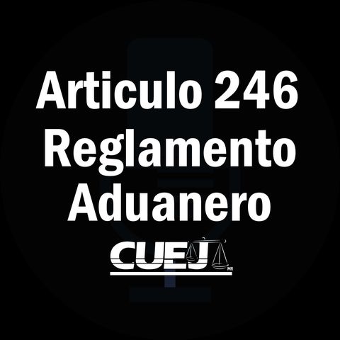 Articulo 246 Reglamento de la ley aduanera México