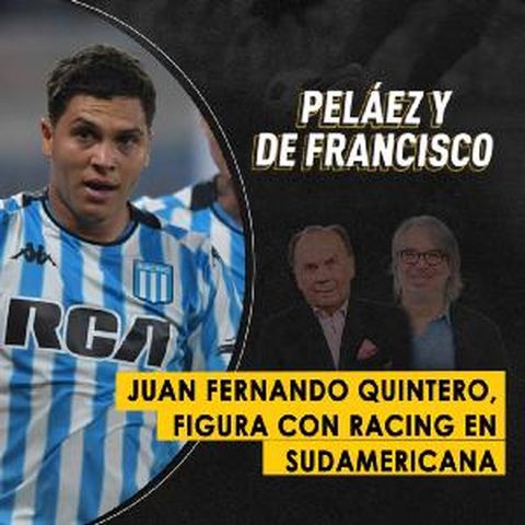 Juan Fernando Quintero, figura con Racing en Sudamericana