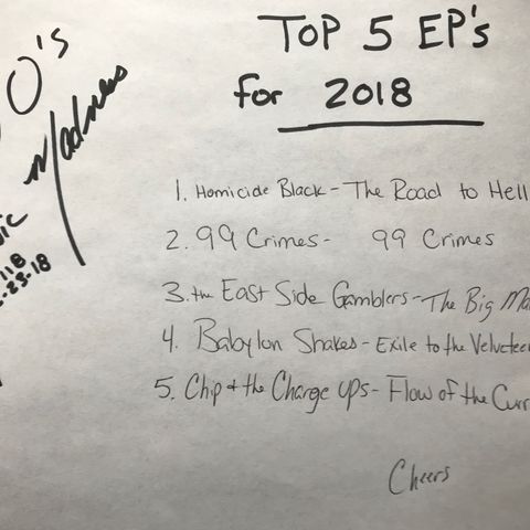 Steve O’s Music Madness Top 5 EP’s 122318