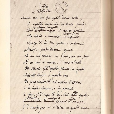 E. Marcuccio legge "L'infinito", di Giacomo Leopardi