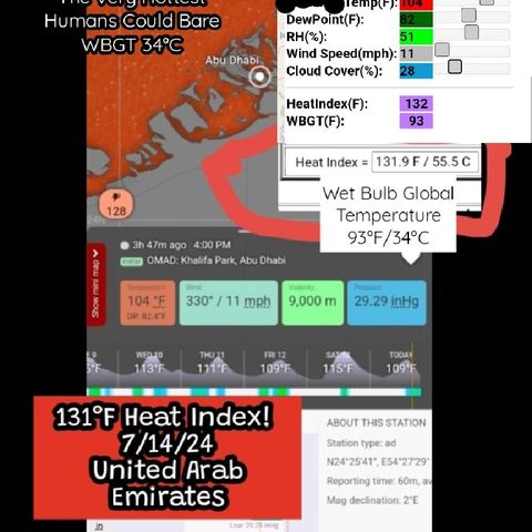 Heatwave in U.S. Canada, United Arab Emirates 7/14/24