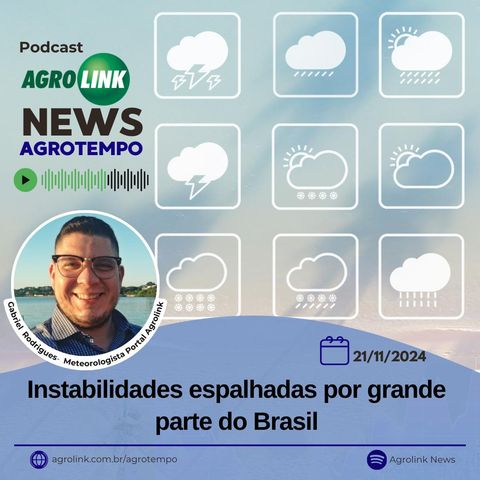 Instabilidades espalhadas por grande parte do Brasil