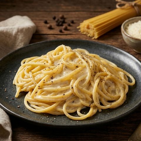 Spaghetti cacio e pepe