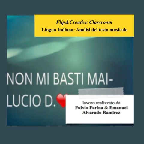 Lingua Italiana - apprendere l'analisi del testo con le canzoni