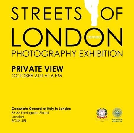 Puntata Speciale dal Consolato di Italia a Londra per la mostra Streets of London del fotografo Romeo, show e promo musicale