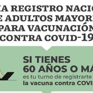 Registra a tu adulto mayor para vacuna contra COVID-19