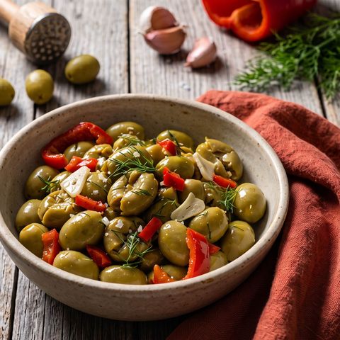 Olive schiacciate