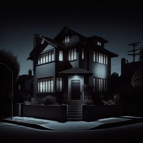"The house in Silverlake was dark, its windows as empty as a dead man's eyes."