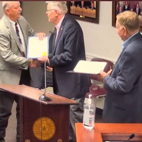 Brazos County commissioners surprise retired sheriff Chris Kirk