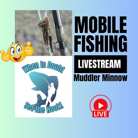 Pond Fly Fishing  - Muddler Minnow - Mobile Fishing Livestream 31 (Audio Podcast)