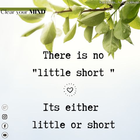 There is no little short. Its either little or short.