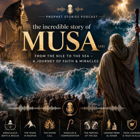 The Incredible Story of Prophet Musa (AS): Pharaoh, Miracles & the Parting of the Sea | Islamic Podcast #Musa #Islam