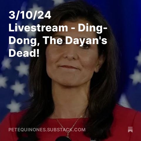 3/10/24 Livestream - Ding-Dong, The Dayan is Dead!