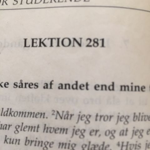 Lektion 281. Et kursus i mirakler.