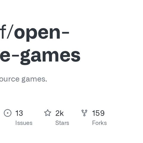 GitHub - bobeff/open-source-games: A list of open source games.