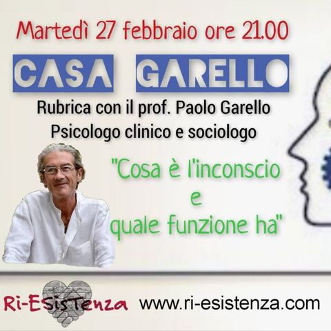 "Casa Garello", rubrica di Ri-Esistenza con il prof.Paolo Garello: "Cosa è l'inconscio e che ruolo ha?"