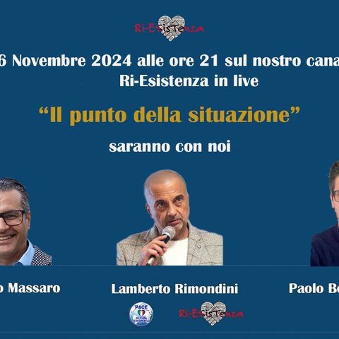 Ri-Esistenza live con Lamberto Rimondini, Cosimo Massaro e Paolo Borgognone