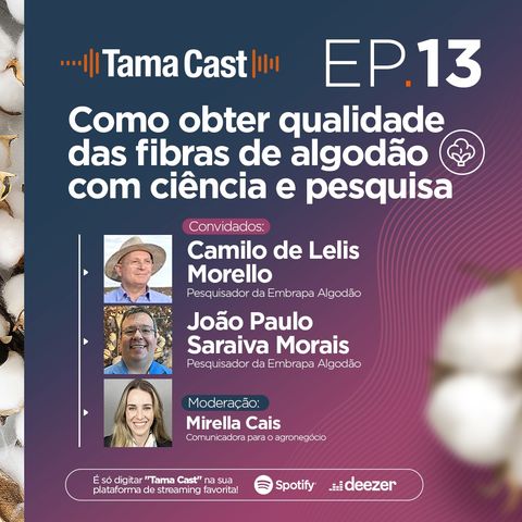 Tama Cast | Ep 13º: Como obter qualidade das fibras de algodão com ciência e pesquisa