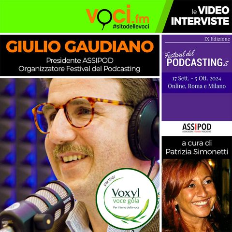 GIULIO GAUDIANO (Anteprima FESTIVAL DEL PODCASTING) - clicca play e ascolta l'intervista