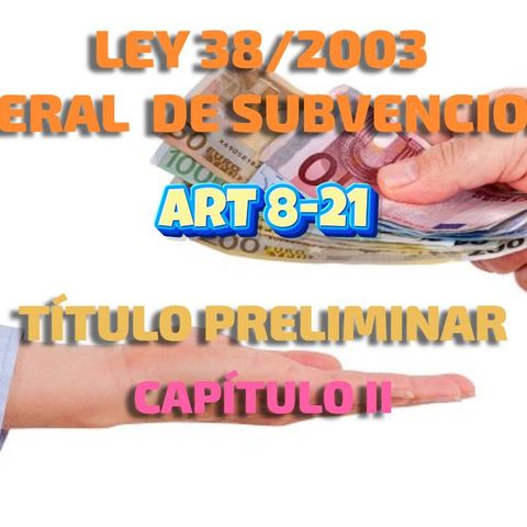 Art 08-21 del Título Preliminar Cap II:  Ley 38/2003, General de Subvenciones
