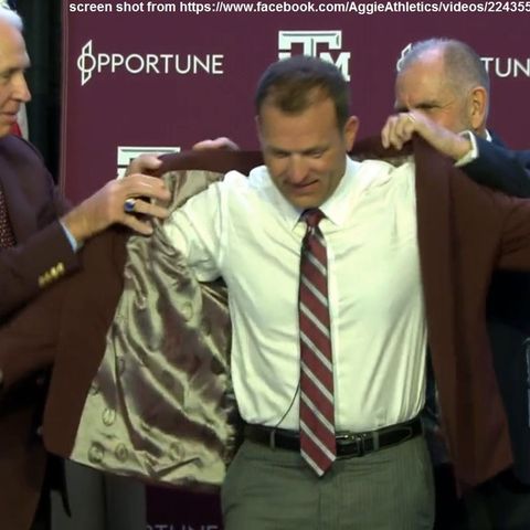 New Texas A&M athletic director Ross Bjork makes his first public appearance