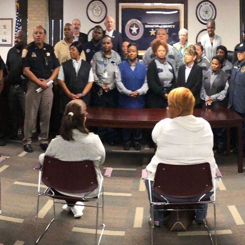 Corrections officers and employees in Brazos County are thanked for their work through the pandemic