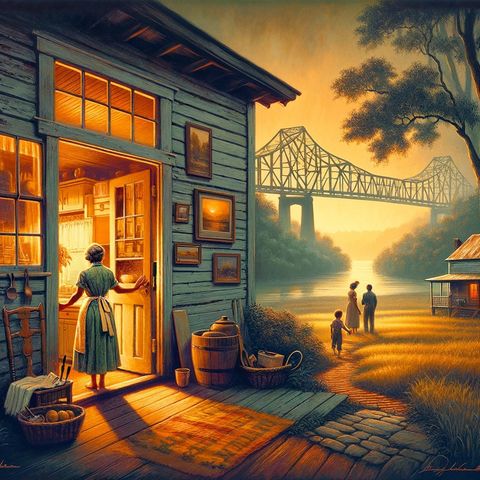 "Then she said, "I got some news this mornin' from Choctaw Ridge Today Billie Joe McAllister jumped off the Tallahatchie Bridge."