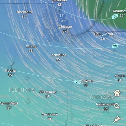 Wind Storm from Complex Winter Storm