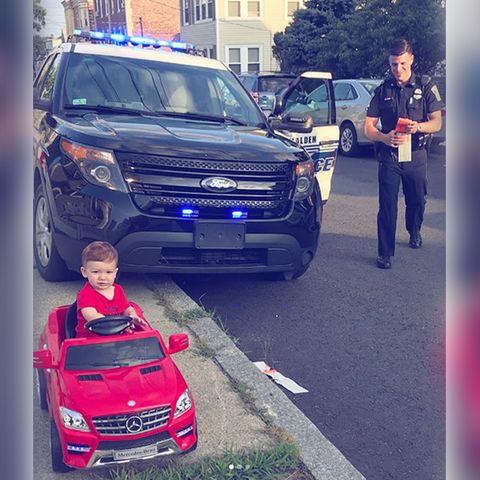 Toddler 'Ticketed' By Malden Police In Adorable Viral Photo