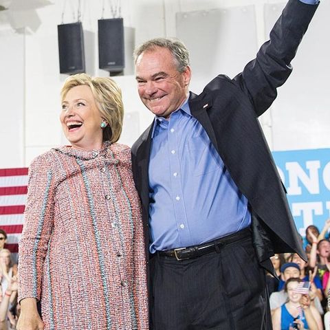 Clinton, Kaine Start Bus Trek