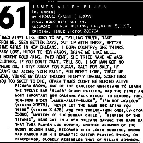 The James Alley Blues Variations