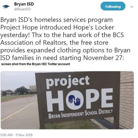 Grand opening of the Bryan school district's new home of Hope's Locker