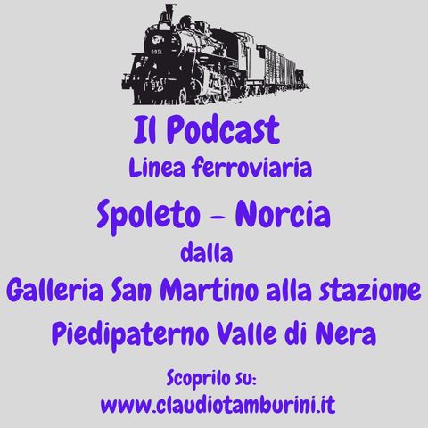 Linea ferroviaria Spoleto Norcia dalla Galleria San Martino alla Stazione Piedipaterno Valle di Nera