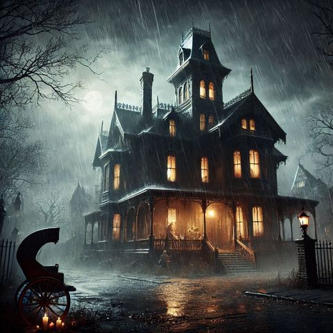 Era una noche oscura y tormentosa en la antigua mansión de los Arkwright