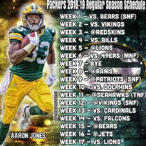 13-3 Packers? Green Bay Schedule And My Prediction.