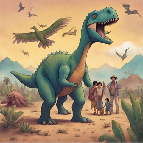 Migrantes en sonora y el dinosaurio mágico