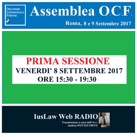 Assemblea OCF - 8/9 Settembre 2017 (PRIMA sessione)