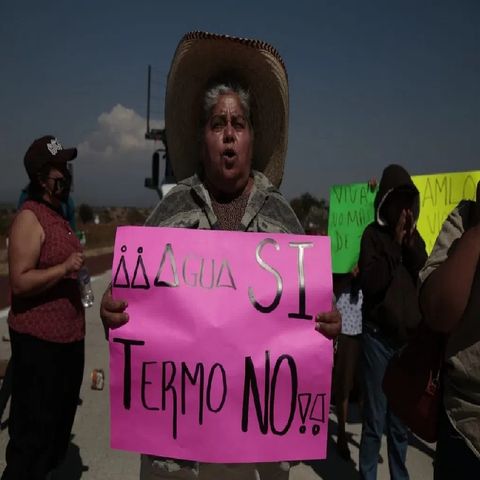 Campesinos se manifiestan contra termoeléctrica en Morelos