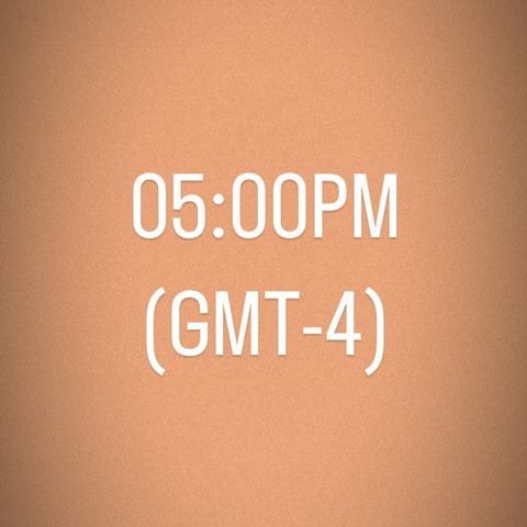 Hora - 5.00PM (GMT-4)