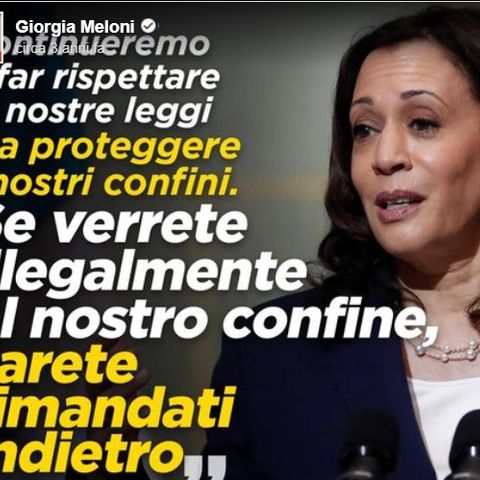 la MELONI adora KAMALA HARRIS