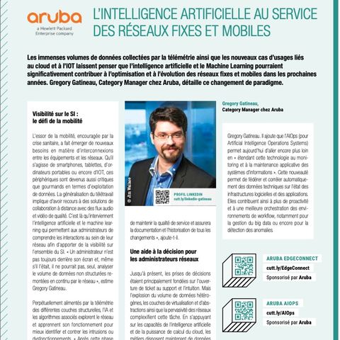 Podcast partenaire Aruba : L’intelligence artificielle au service des réseaux fixes et mobiles